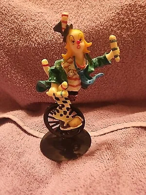 Ks Collection Resin Made Unicycle Juggling Clown On Metal Base • $25