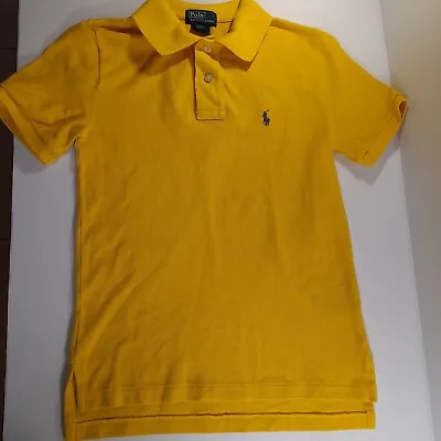 Ralph Lauren Shirt Kids Small Size 8 Yellow Polo T-shirt Short Sleeve Summer  • $19