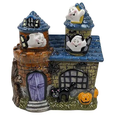 VTG David's Haunted House Cookie Jar Halloween Ghost Witch Pumpkin Cat ~ RARE • $56.97
