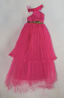 1970 Vtg Topper Dawn Dress Outfit #710 NEAT PLEATS Gown Hot Pink Modeling Agency • $8.99