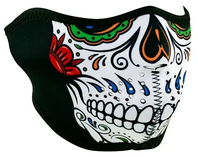 Zan Headgear Muerte Skull Neoprene Half Face Mask Motorcycle Snowboarding Ski • $12.99