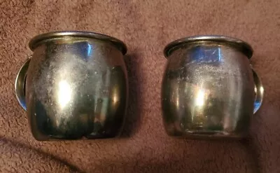 2 Vintage F.B. Rogers Silver Co. Small Children Cup Silver On Copper. • $25