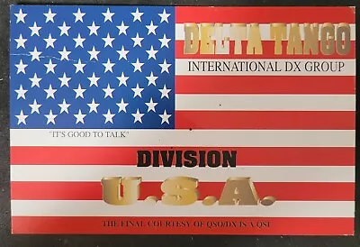 Vintage Winton USA Qsl Card CB RADIO Ham America Flag Delta Tango Division USA • $1.23