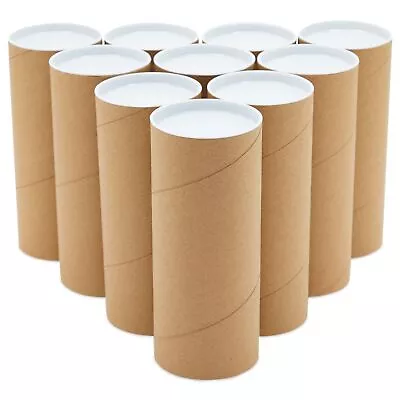 10-Pack Mailing Tubes 3x7 Inch Round Cardboard Mailers With Caps For Posters • $24.99