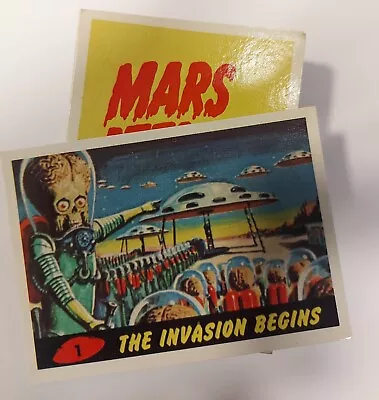 Mars Attacks! Base Set Of 55 Trading Cards Topps 2012 Offical Reprint • £40