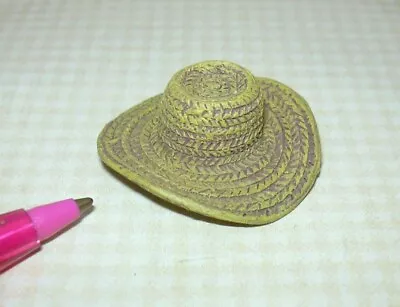 Miniature Solid Resin  Straw  Hat High Detail: DOLLHOUSE Gardening 1:12 Scale • $3.49