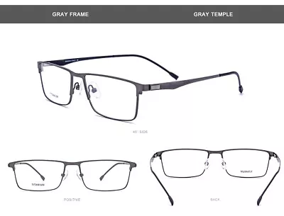 Men Ultralight Titanium Alloy Full Rim Eyeglasses Frames Rectangle Eyewear Frame • $25.95