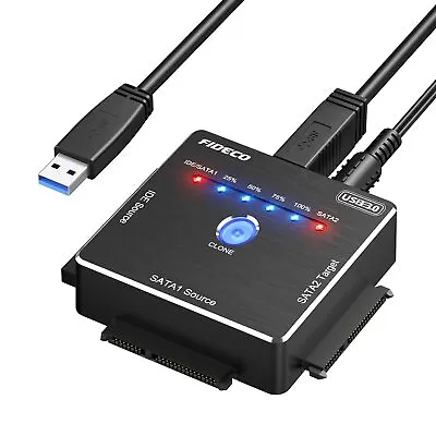 FIDECO USB 3.0 To SATA Or IDE Adapter Hard Drive Adapter For 2.5 Or 3.5 Inches • £32.44