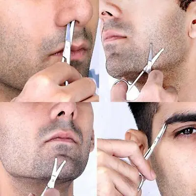 Hair Scissors For Men Beard Mustache Nose Hair Trimmer By Care Utopia X2F2 • $1.49