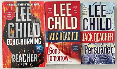 Lot Of 3 Jack Reacher Books Echo Burning Gone Tomorrow Persuader • $5.29