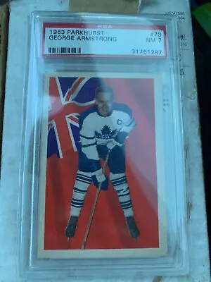 1963-64 Parkhurst George Armstrong #73 PSA 7 Toronto Maple Leafs VINTAGE • $60