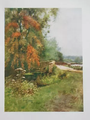 £7.99 • Buy Original Edwardian 1909 HAMPSHIRE Print - Itchen Abbas, Winchester, Wilfrid Ball