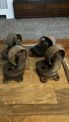 4 - Vintage Antique Payson Industrial Caster Replacement Wheels 3” Diameter Lot • $64.99