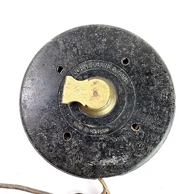 £25 • Buy Vintage Hard Black Plastic John Rabone & Sons OS Linen Tape Measure