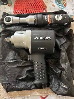 Husky 800 Ft./lbs. 1/2 In. Impact Wrench And 80 Ft./lbs. 3/8 In. Ratchet • $200