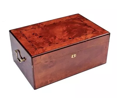 SPAIN-Mappa Burl Large JEWELRY BOX/Storage Box/Cigar Humidor 100CT-Jewelry Box • $125