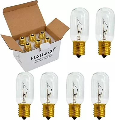 Microwave Bulb T8 Tubular High Temp Resistance Incandescent Light 6 Pack E17 40W • $13.28