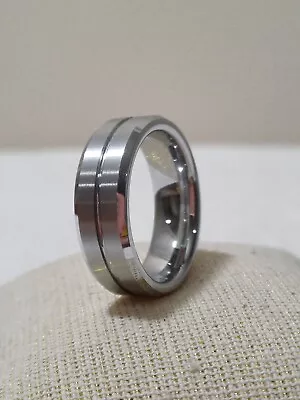Tungsten Carbide Wedding Band Ring Silver Mens Jewerly Size 13 • $19.99