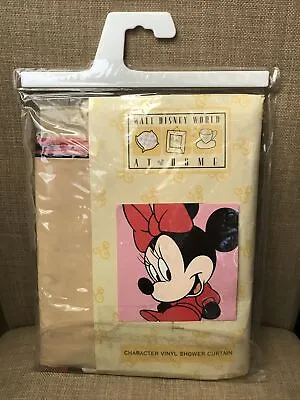 $28.95 • Buy Walt Disney World At Home Shower Curtain Minnie Character Vinyl 72 X72  NEW