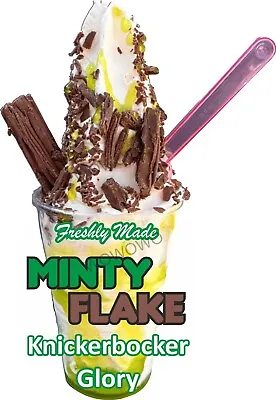 Ice Cream Van Sticker MINTY FLAKE Knickerbocker Glory Mint Sundae Decals • £3.95