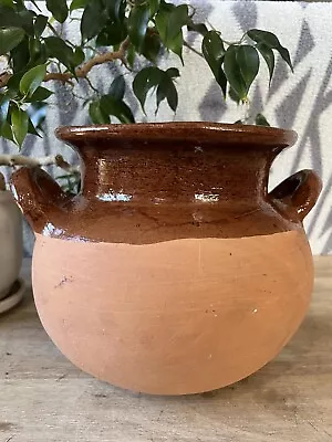 Made In Mexico Olla Cafe Bean Pot Uandirah Glazed Red Terracotta Clay Pottery 7  • $32.99