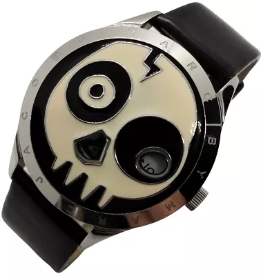 Marc Jacobs Skull Quartz Ladie's Silver Tone Enamel Women's Watch -New Battery • $289