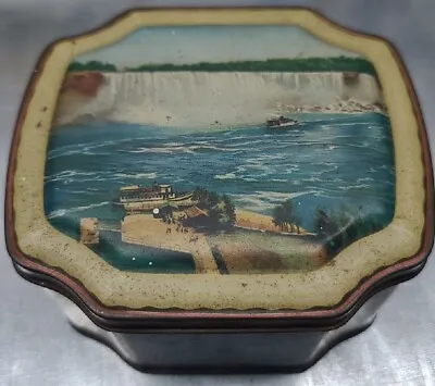 Vintage Horner Candy Tin England Of Niagara Falls Canada W/Hinged Lid • $9.99