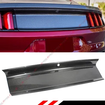 For 2015-2023 Ford Mustang Gt Real Carbon Fiber Trunk Panel Decklid Trim Cover • $138.95