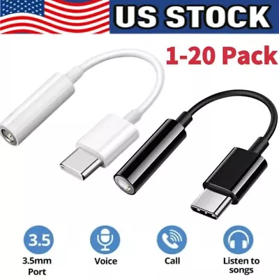 USB-C Type C To 3.5mm AUX Headphone Jack Adapter Lot For IPhone 15/Android Phone • $4.29