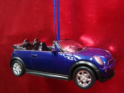 * New * Mini Cooper Model S Convertible Blue Christmas Tree Ornament • $30