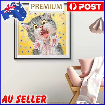 $12.15 • Buy Funny Cat 5D DIY Diamond Painting Special-shaped Partial Drill Decor (YXC378)