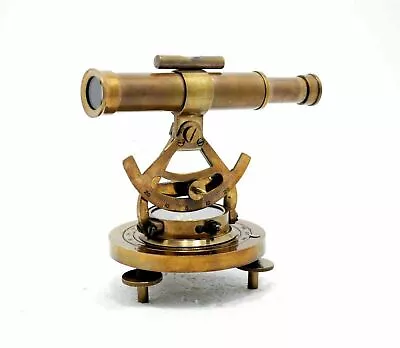 Vintage Compass Survey Instrument Brass Theodolite Alidade Transit Telescope  • $39.28