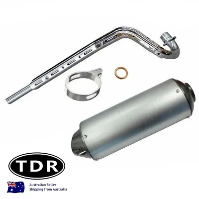 Performance Exhaust Pipe Muffler 28MM CRF50 Pit Dirt Bike Atomik Thumpstar Grey • $55.21