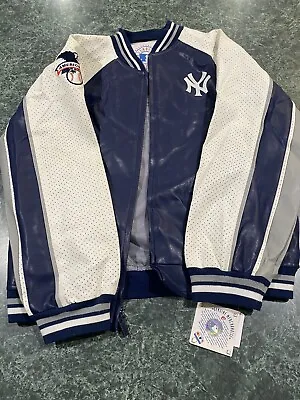 NWT Rare MLB New York Yankees NY Youth  Medium Jacket Leather • $159.99