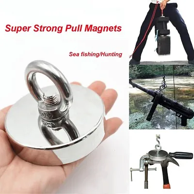 MAGNETS FISHING MAGNETS Super Strong Neodymium Round Eye Bolt 1.89/2.36/2.95 IN • $32.59