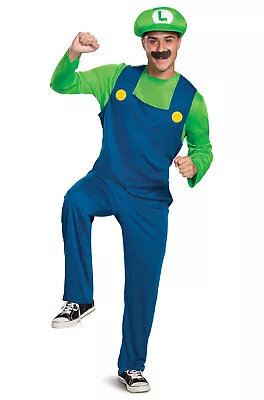 Brand New Super Mario Brothers Luigi Classic Adult Costume • $33.32