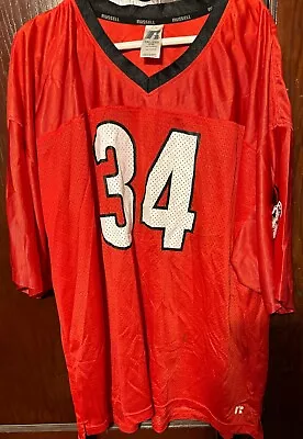 Georgia BULLDOGS Russell Athletic Men Jersey Size 3XL Red #34 Nat'l Champs • $24.99