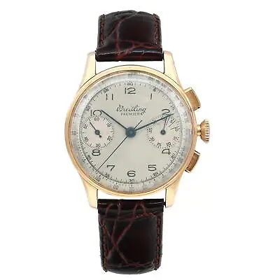 Vintage Breitling Premier 18K Rose Gold Hand Wind Vintage Mens Watch 789  • $3999