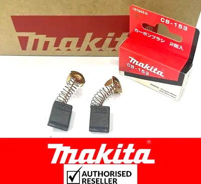 Genuine Makita CB153 Carbon Brush Pair Brushes  2414 2704 9401 9402 1805B 1806B • £3.96