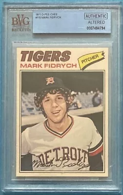 1977 O-Pee-Chee #115 Mark Fidrych Rookie The Bird Graded BVG Authentic OPC • $24.95