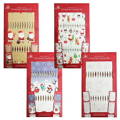 6 Pack Make Your Own Christmas Cracker Kit - Choose Design • £5.24