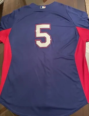 Ian Kinsler (Seager #5) Texas Rangers Authentic On-Field BP Majestic Jersey 2XL • $149.99