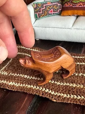 Dollhouse Miniature End Table Tropical Hardwood Artisan Pensador Coati • $5