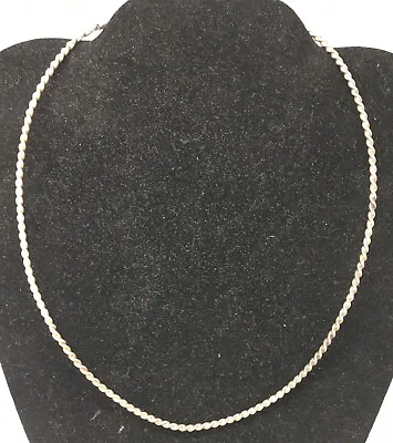 MILOR ITALY 925 STERLING SILVER Twist Design NECKLACE 17” 8.1g • $33.99