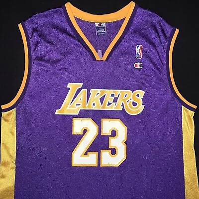 Rare Champion Mitch Richmond Los Angeles Lakers #23 Purple Jersey 44 Men’s Large • $149.99