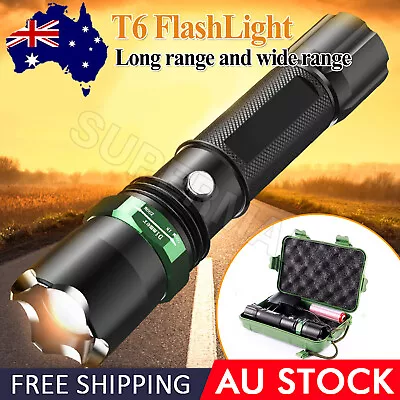 6000K T6 Super Bright  Tactical Flashlight LED Camping Torch Light 3 Mode OZ • $12.99