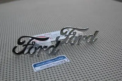 Chrome Ford Script Emblems Hot Rod Pickup Truck Low Boy Deuce Coupe Fender Body • $24.86