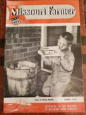 Vintage June 1949 Mfa The Missouri Farmer Magazine Dairy Month Eating Ice Cream • $24.70