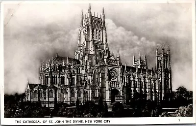 Vtg New York City NY The Cathedral Of St John The Divine RPPC Postcard • $2.99