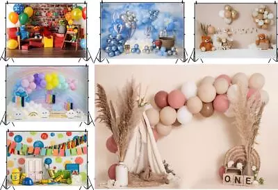 Boy Background Balloon Girl 1st Birthday Party Baby Shower Cake Backdrop Photo • $19.79